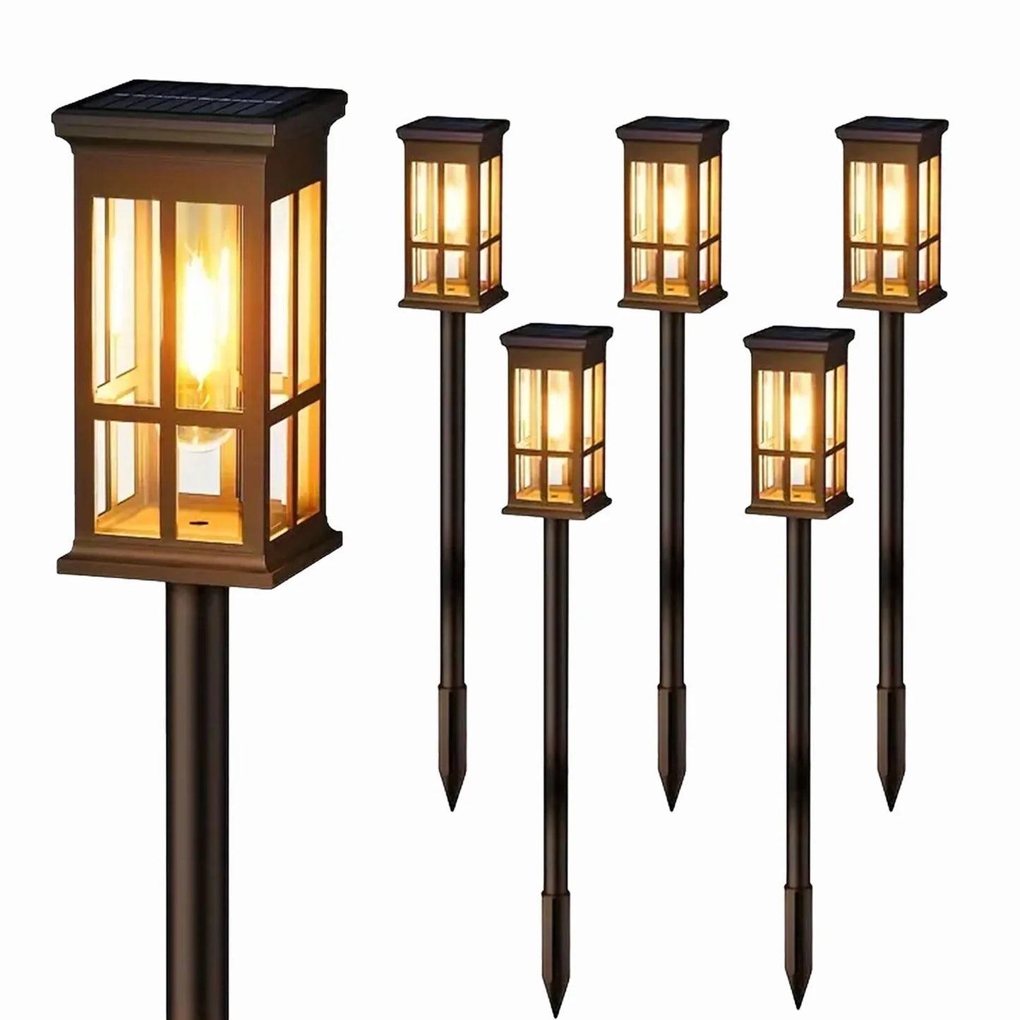 2 6 8 Pack Solar Pathway Lights Super Bright Outdoor Patio